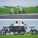 VALK Nomad Electric Fat Tyre Bike, 350W, 32km/hr, Throttle ebike, Disc Brakes, Step-Through Alloy, Shimano 7 spd, 20x4' Kenda Tyres, Suspension, Black - Extra Image