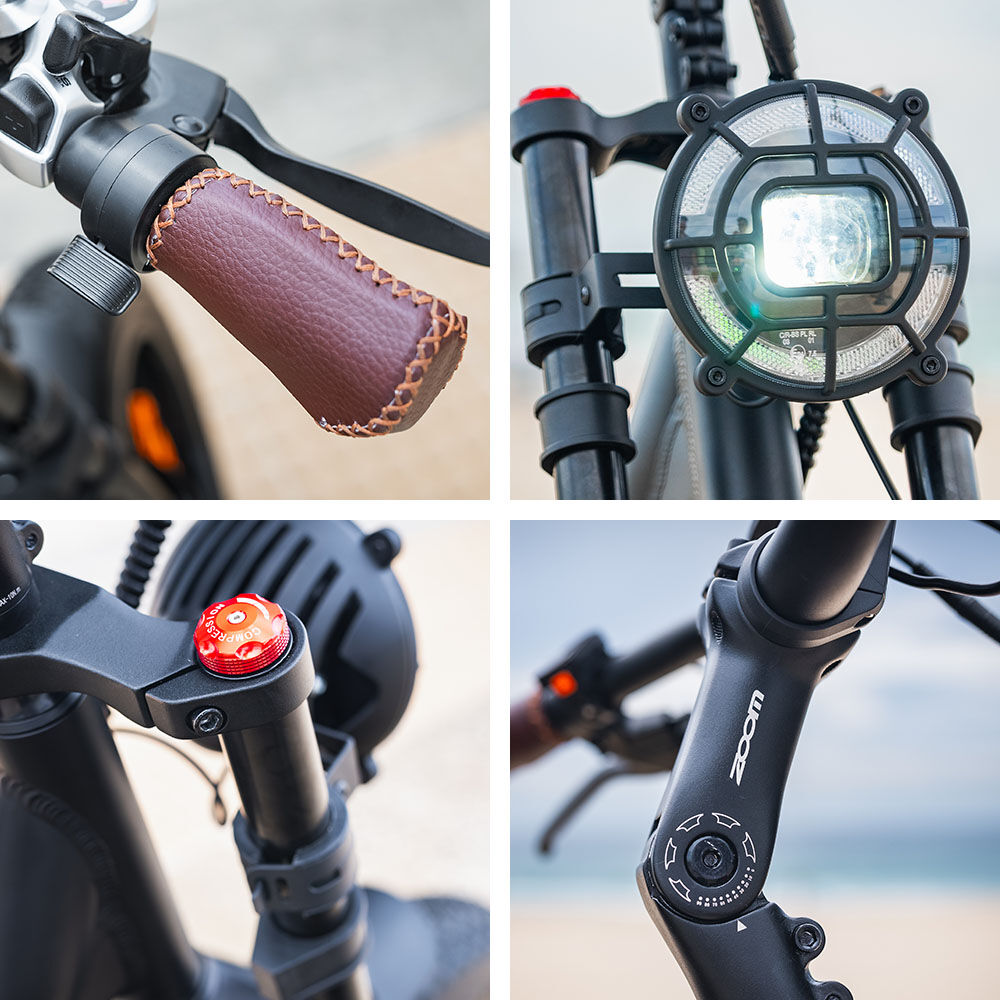 VALK Nomad Electric Fat Tyre Bike, 350W, 32km/hr, Throttle ebike, Disc Brakes, Step-Through Alloy, Shimano 7 spd, 20x4' Kenda Tyres, Suspension, Black