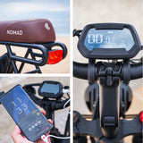 VALK Nomad Electric Fat Tyre Bike, 350W, 32km/hr, Throttle ebike, Disc Brakes, Step-Through Alloy, Shimano 7 spd, 20x4' Kenda Tyres, Suspension, Black