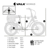 VALK Nomad Electric Fat Tyre Bike, 500W, 45km/hr, Throttle ebike, Disc Brakes, Shimano 7 spd, 20x4' Kenda Tyres, Suspension, Black
