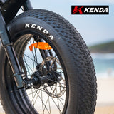 VALK Nomad Electric Fat Tyre Bike, 500W, 45km/hr, Throttle ebike, Disc Brakes, Shimano 7 spd, 20x4' Kenda Tyres, Suspension, Black