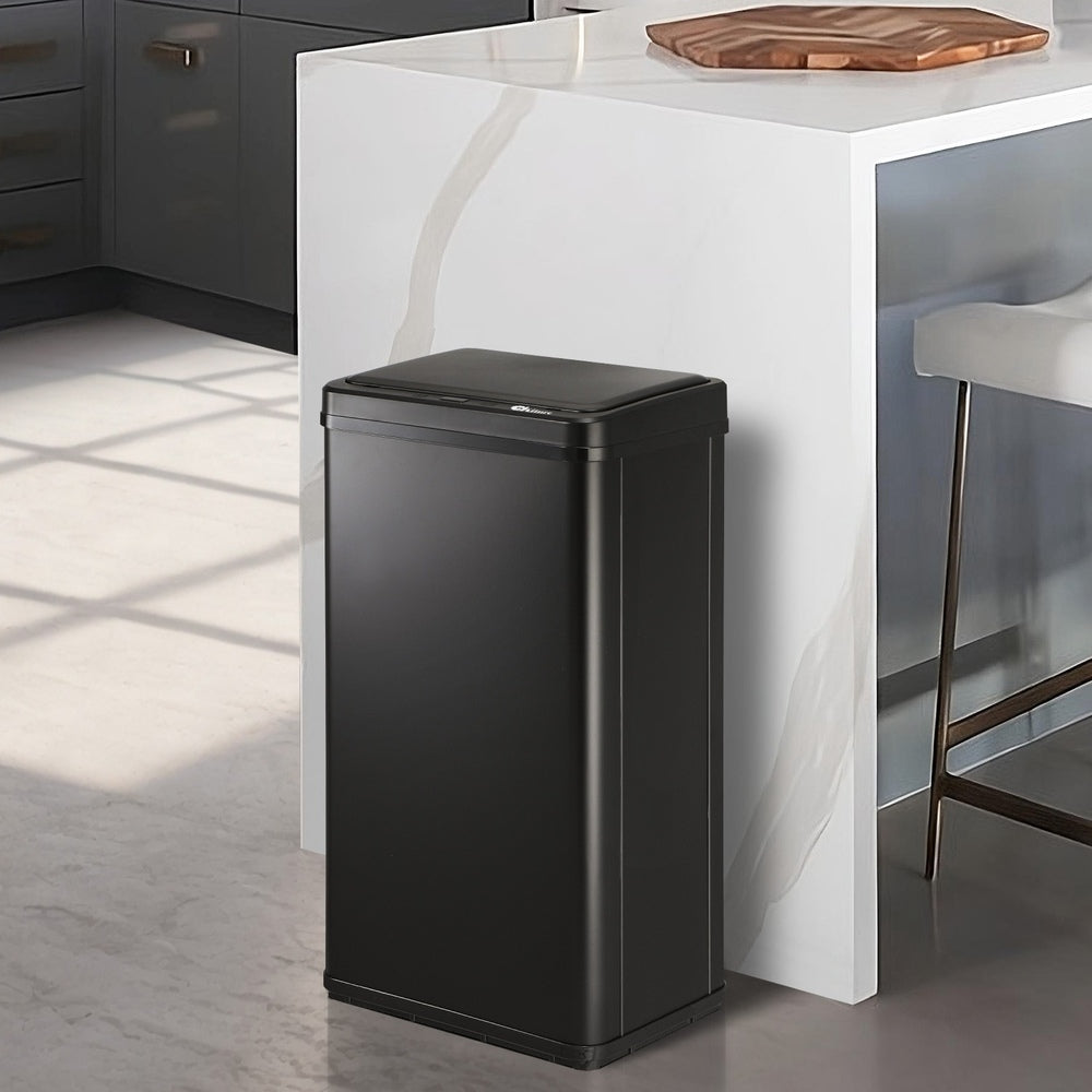 Oikiture Motion Sensor Bin 40L Automatic Black