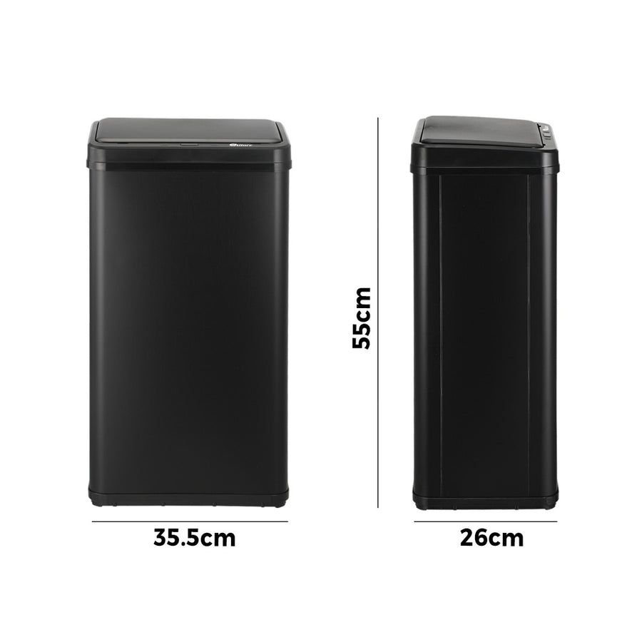 Oikiture Motion Sensor Bin 40L Automatic Black