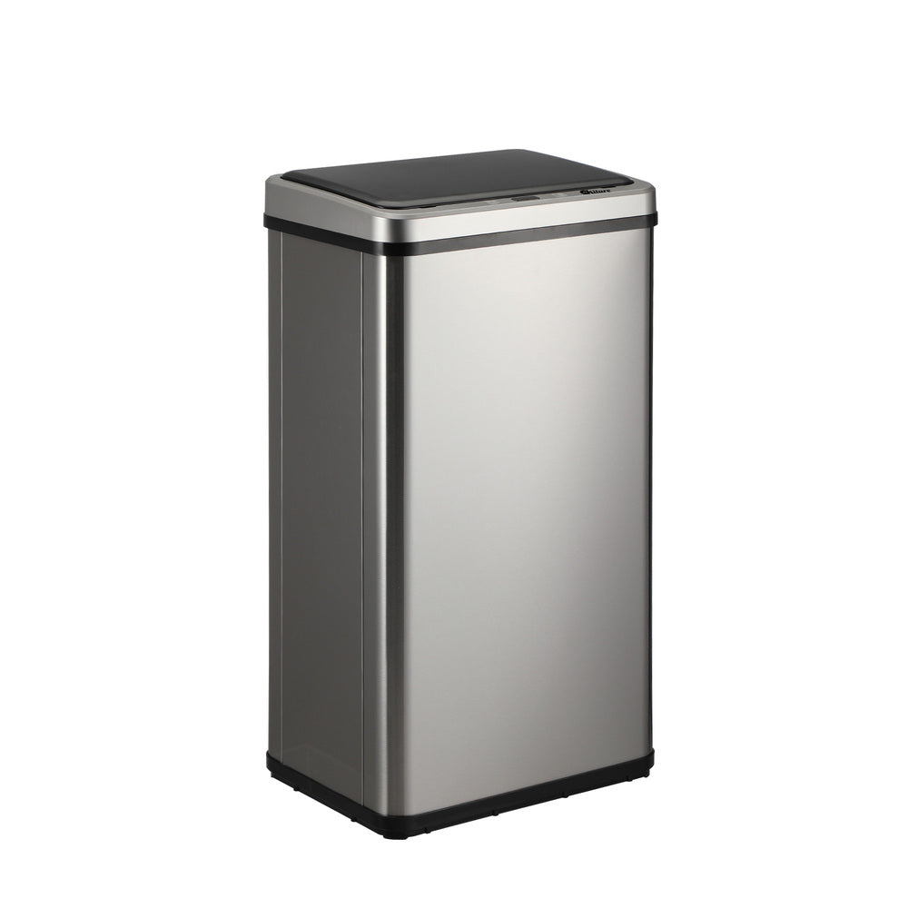 Oikiture 40L Motion Sensor Bin Automatic Rubbish Can Silver