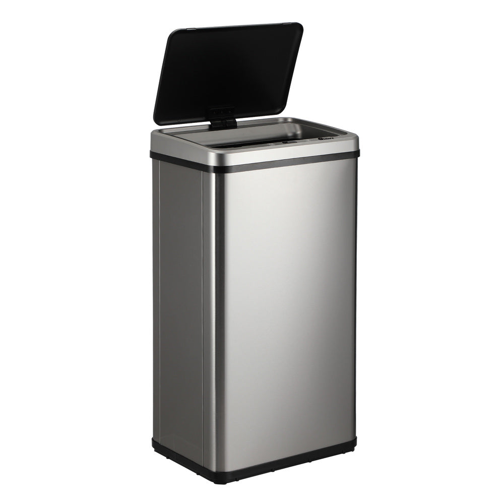 Oikiture 40L Motion Sensor Bin Automatic Rubbish Can Silver