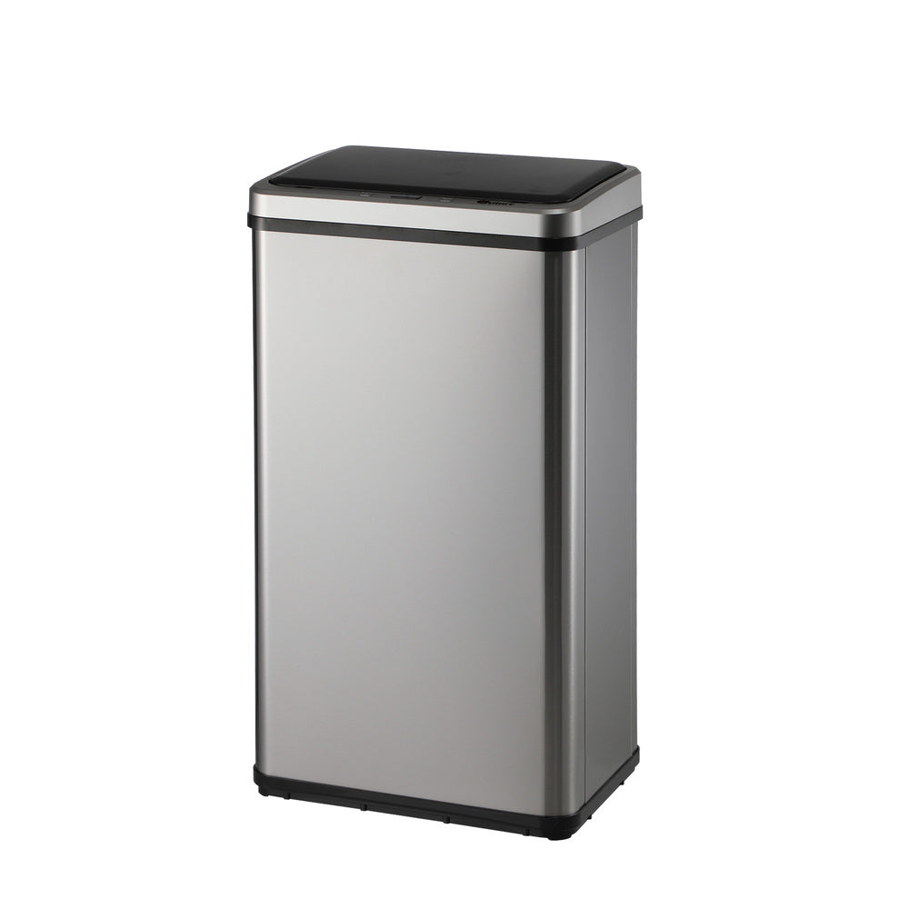 Oikiture 40L Motion Sensor Bin Automatic Rubbish Can Silver
