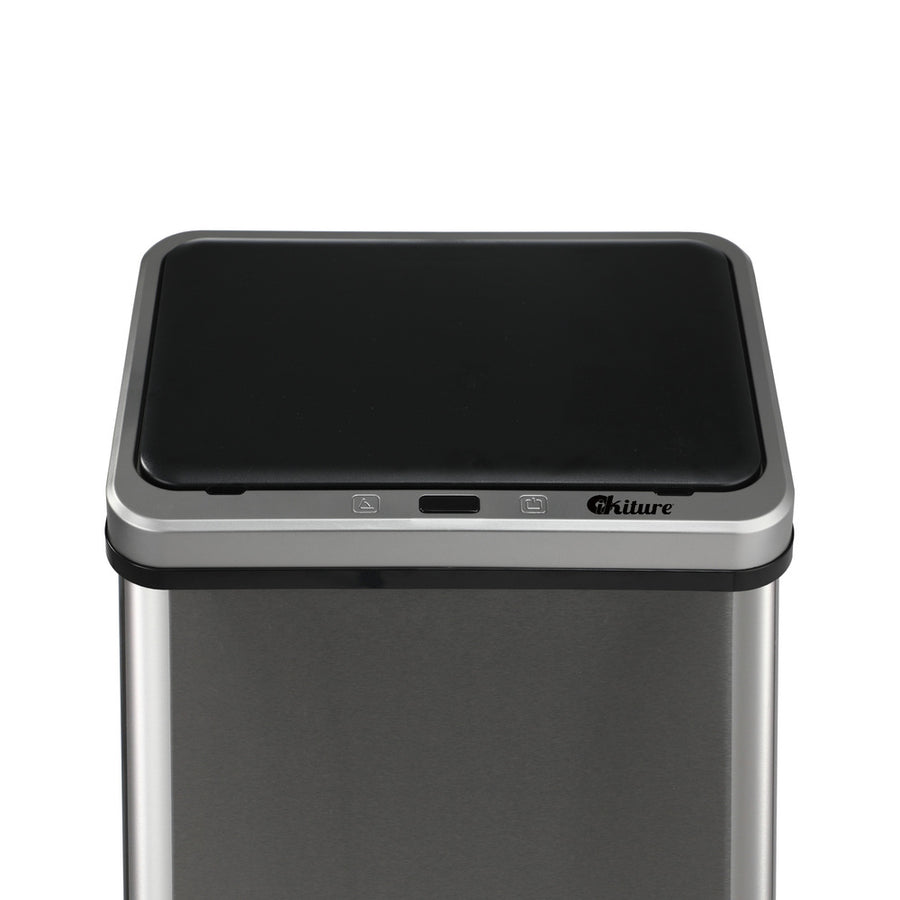 Oikiture 40L Motion Sensor Bin Automatic Rubbish Can Silver, image 6