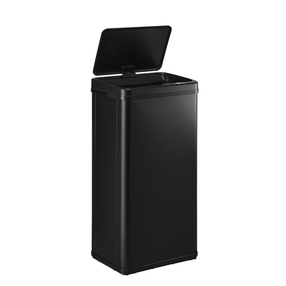Oikiture 50L Motion Sensor Bin Automatic Rubbish Trash Can Black