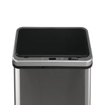Oikiture Automatic Motion Sensor Bin 50L Silver