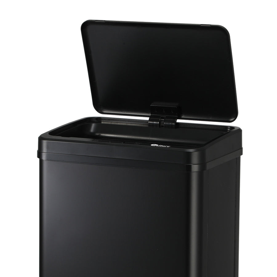 Oikiture 60L Motion Sensor Bin Stainless Steel Black