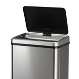 Oikiture Motion Sensor Bin 60L Automatic Silver - 45-Degree Angle