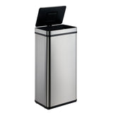 Oikiture 75L Motion Sensor Bin Automatic Rubbish Trash Can Silver - Extra Image