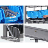 Giantz 47 Storage Bin Rack Free Stand Steel Stand - Rear View