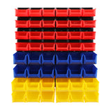 Giantz 48 Storage Bin Rack Wall Mounted Peg Board - Side View