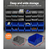 Giantz 60 Storage Bin Rack Wall Mounted - Side View
