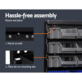 Giantz 60 Storage Bin Rack Wall Mounted - Top-Down View