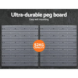 Giantz 44 Storage Bin Rack Wall Mounted Peg Board - Top-Down View