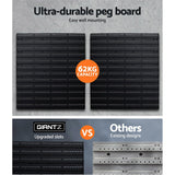 Giantz 54 Storage Bin Rack Wall Mounted Tools - Top-Down View