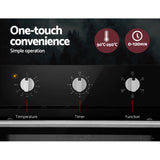 Devanti 60cm Electric Built In Wall Oven Stainless Steel - 45-Degree Angle