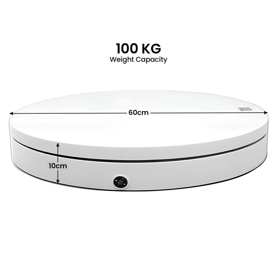 Christabelle 60cmD 100kg Commercial-Grade Electric Display Turntable Christmas Tree - White