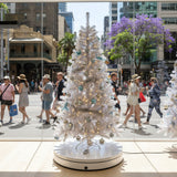 Christabelle 60cmD 100kg Commercial-Grade Electric Display Turntable Christmas Tree - White - Front View