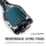 BULLET Gen III Hoverboard Scooter, Dual Copper Motors, UL Certified, AU Compliant, 6.5' Wheels, Superior Self Balancing System, LED Lights, Carry Bag, Camo Grey - Extra Image