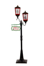 Christabelle 195cm Christmas Lamp Post with Lights Music & Snow - Black
