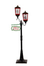 Christabelle 195cm Christmas Lamp Post with Lights Music & Snow - Black