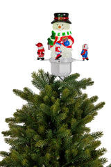 Christabelle Christmas Tree Topper Snowman w/ Projected Images Lights Snow & Music