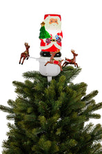 Christabelle Christmas Tree Topper Santa with Movement Images Lights Snow & Music
