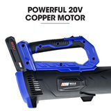 POWERBLADE BW4 20V Cordless Electric Leaf Blower Kit, with Battery and Fast Charger - Front View