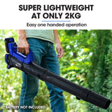 PowerBlade 20V Cordless Electric Leaf Blower, Skin Only - Top-Down View