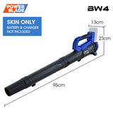 PowerBlade 20V Cordless Electric Leaf Blower, Skin Only - Rear View
