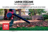 Baumr-AG Petrol Leaf Blower Vacuum 4 Stroke - Vac Garden Commercial Hand Outdoor - Low Angle
