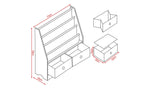Kids Children Bookcase/ Toy Bins