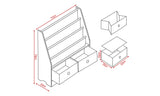 Kids Children Bookcase/ Toy Bins - Rear View
