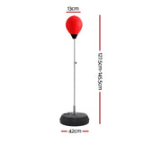 Everfit Adult Punching Bag Stand 150cm Adjustable Freestanding with Gloves and Pump - Front View