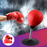 Everfit Desktop Punching Boxing Bag Stand Set with Pump Swivel Speed Balls - Close-Up Angle