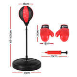 Everfit Punching Boxing Bag Stand Set Gloves with Pump Height Adjustable - Front View