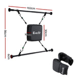 Everfit Doorway Punching Bag Adjustable Apartment Friendly with Boxing Gloves Black - Front View