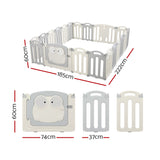 Keezi Baby Playpen 20 Panels Foldable Toddler Fence Safety Play Activity Centre - Front View