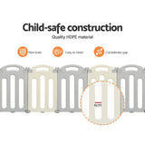 Keezi Baby Playpen 20 Panels Foldable Toddler Fence Safety Play Activity Centre - Rear View