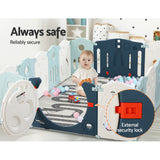 Keezi Baby Playpen 16 Panels Foldable Toddler Fence Safety Play Activity Barrier - 45-Degree Angle