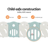 Keezi Baby Playpen 16 Panels Foldable Toddler Fence Safety Play Activity Barrier - Rear View