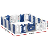 Keezi Kids Baby Playpen 24 Panels Safety Gate Toddler Fence Barrier Play Game - Front View