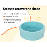 Keezi Kids Ball Pit 90x30cm Ocean Foam Play Pool Barrier Toys Children Blue - Close-Up Angle