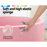 Keezi Kids Ball Pit 90x30cm Ocean Foam Play Pool Barrier Toys Children Pink - 45-Degree Angle