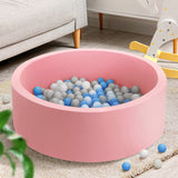 Keezi Kids Ball Pit 90x30cm Ocean Foam Play Pool Barrier Toys Children Pink - Low Angle