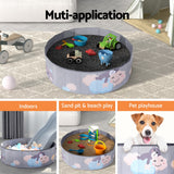 Keezi Foldable Ball Pool for Kids - Portable Toddler Playhouse with Storage Bag