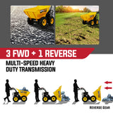 Baumr-AG Power Wheelbarrow Motorized Mini Petrol Powered Wheel Barrow Self Dump
